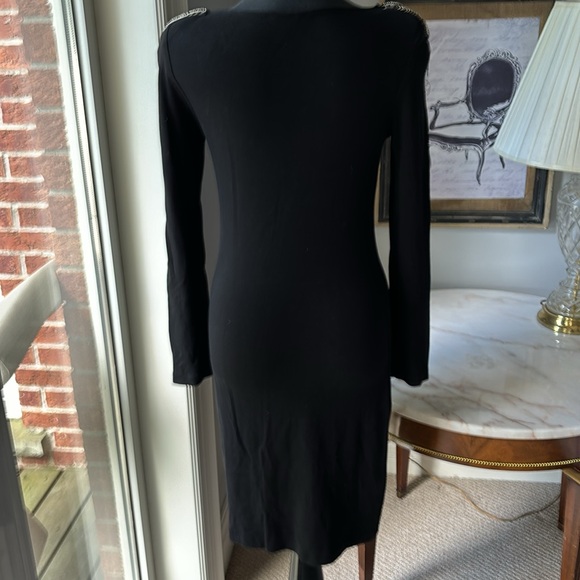 TEENFLO BLACK DRESS WITH EPAULET BEADING TRIM - Picture 4 of 15